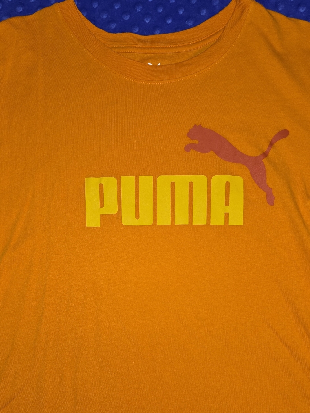 Puma Orange Tee with Yellow Logo and Rust Puma